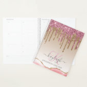 ガーリーバラ金ゴールドグリッタードリップスグラデーションモノグラム2024 プランナー手帳 (ディスプレー)