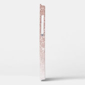 ガーリーバラ金ゴールドグリッターピンクモノグラム名 Case-Mate iPhoneケース (裏面 / 左)