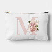 ガーリーバラ金ゴールドグリッターフローラ赤面モノグラム アクセサリーポーチ (正面)