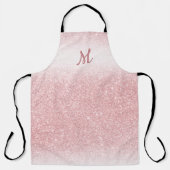 ガーリーバラ金ゴールドグリッターモノグラグラデーションム エプロン (正面)
