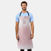 ガーリーバラ金ゴールドグリッターモノグラグラデーションム エプロン (着用した状態)