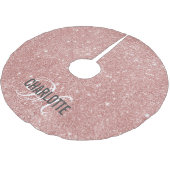 ガーリーバラ金ゴールドグリッターモノグラム名 ブラッシュドポリエステルツリースカート (アングル)