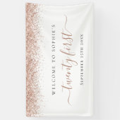 ガーリーバラ金ゴールドグリッター名ウェルカムトゥィンファースト 横断幕 (縦)