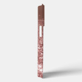 ガーリーバラ金ゴールドグリッター名モノグラム Case-Mate iPhoneケース (裏面 / 右)