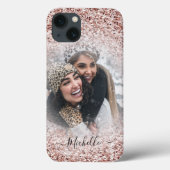 ガーリーバラ金ゴールドグリッターSparkle写真名 Case-Mate iPhoneケース (裏面)