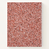 ガーリーバラ金ゴールドグリッターSparkle Monogram Name ノートブック (裏面)