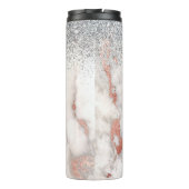 ガーリーバラ金ゴールドシルバーマーブルモノグラムの名 タンブラー (裏面)