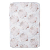 ガーリーバラ金ゴールドシーシェルパターンと白大理石 バスマット (正面縦)