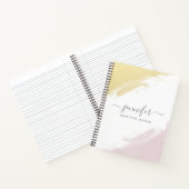 ガーリーバラ金ゴールドパーソナライズされた図 ノートブック (内部)