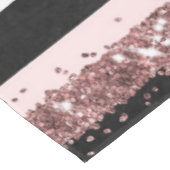 ガーリーバラ金ゴールドピンクブラックグリッターストライプパターン テーブルクロス (アングル)