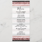 ガーリーバラ金ゴールドピンクブラックグリッターストライプパターン メニュー (正面)