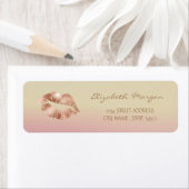 ガーリーバラ金ゴールドリップグラデーション住所 シール (インサイチュ)