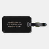 ガーリーバラ金ゴールド滴下グリッターモノグラム名 ラゲッジタグ (裏面横)