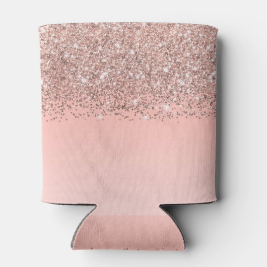 ガーリーバラ金ゴールド紙吹雪ピンク勾配モノグラム 缶クーラー (裏面)