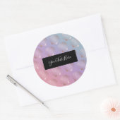 ガーリーバラ金ゴールド貝殻パターンカラフル勾配 ラウンドシール (封筒)