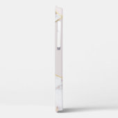 ガーリーバラ金ゴールド赤面幾何モノグラムの Case-Mate iPhoneケース (裏面 / 左)