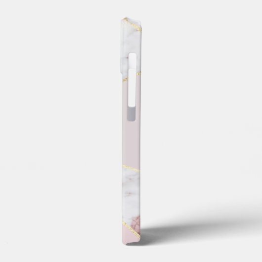 ガーリーバラ金ゴールド赤面幾何名モダン Case-Mate iPhoneケース (裏面 / 左)