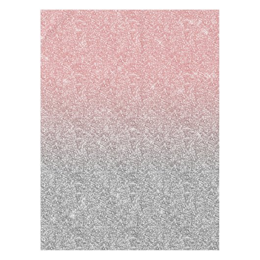 ガーリーバラ金ゴールド銀グリッターグラデーションデザイン テーブルクロス (正面)