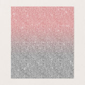 ガーリーバラ金ゴールド銀グリッターグラデーションデザイン 名刺 (内部フラット)