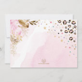 ガーリーパーティーアニマルジャングルサファリバースデーパーティー 招待状 (裏面)