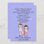 ガーリーパーティー誕生日招待状 招待状 (正面/裏面)