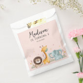 ガーリーパーティー野生動物誕生日 フェイバーバッグ (封をした状態)