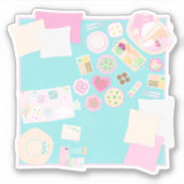 ガーリーピクニック毛布カット シール (正面)