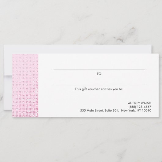 ガーリーピスタイリッシュックシークイン黒ギフト券 招待状 (裏面)