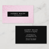 ガーリーピスタイリッシュッフェイククのシークイン黒 名刺 (正面/裏面)