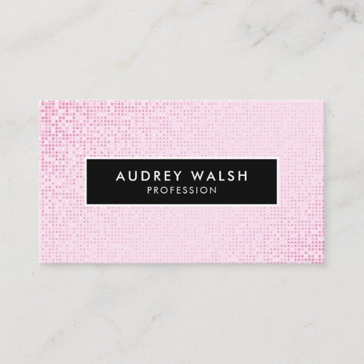 ガーリーピスタイリッシュッフェイククのシークイン黒 名刺 (正面)