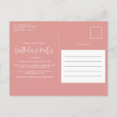 ガーリーピモダンクスタイリッシュカクテル誕生日パーティー インビテーションポストカード (裏面)