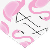 ガーリーピモダンシンプルンクのフラミンゴ模様 ショートテーブルランナー (コーナー)