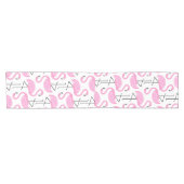 ガーリーピモダンシンプルンクのフラミンゴ模様 ショートテーブルランナー (横)