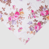 ガーリーピンクのローズ金ゴールド国シックヴィンテージフローラ 薄葉紙 (詳細)