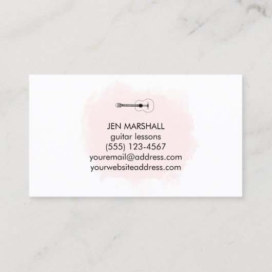 ガーリーピンクウォーターのカラーギタリスト 名刺 (裏面)