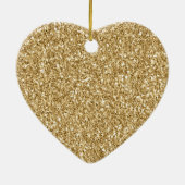 ガーリーピンクウォーター色グラデーション金ゴールドグリジーグリッター セラミックオーナメント (裏面)