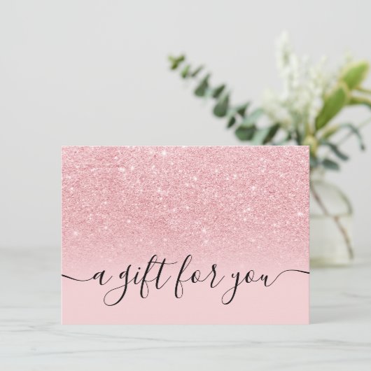 ガーリーピンクグリッターグラデーションスパークルギフト券 (スタンド正面)