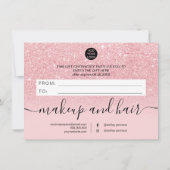 ガーリーピンクグリッターグラデーションスパークルギフト券 (裏面)