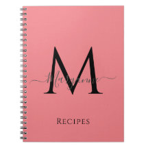 ガーリーピンクパーソナライズされたモノグラムブラック