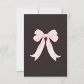 ガーリーピンクボウエレガントブライダルシャワー サンキューカード (裏面)