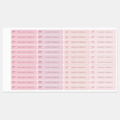 ガーリーピンクボウ防水名 ラベル (シート)