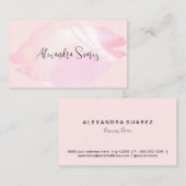 ガーリーピンクリップフェミニンメイクアップアーティストシンプル 名刺 (正面/裏面)