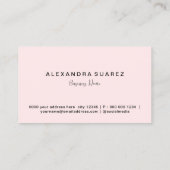 ガーリーピンクリップフェミニンメイクアップアーティストシンプル 名刺 (裏面)