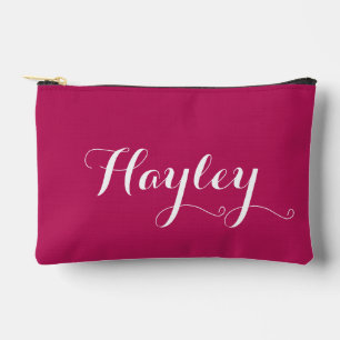 ガーリーピンク文字モノグラモダンム アクセサリーポーチ
