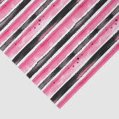 ガーリーピンク白ストライプ黒 薄葉紙 (詳細)
