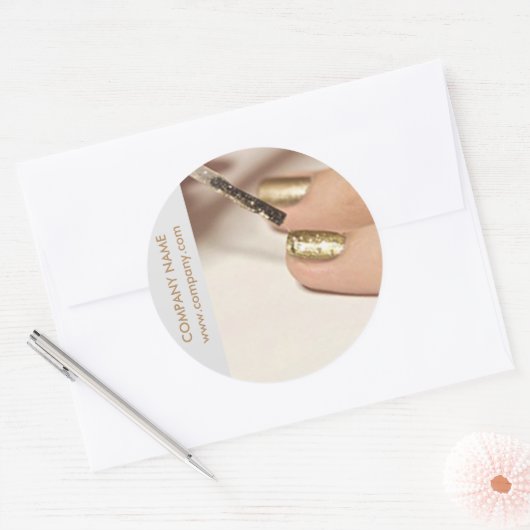 ガーリーファッション美しいネイルアーティストネイルサロン ラウンドシール (封筒)