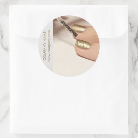 ガーリーファッション美しいネイルアーティストネイルサロン ラウンドシール (バッグ)