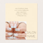 ガーリーファッション美しいネイルアーティストネイルサロン 名刺 (外部フラット)