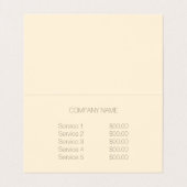 ガーリーファッション美しいネイルアーティストネイルサロン 名刺 (内部フラット)