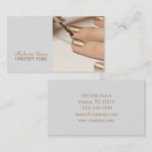 ガーリーファッション美しいネイルアーティストネイルサロン 名刺 (正面/裏面)